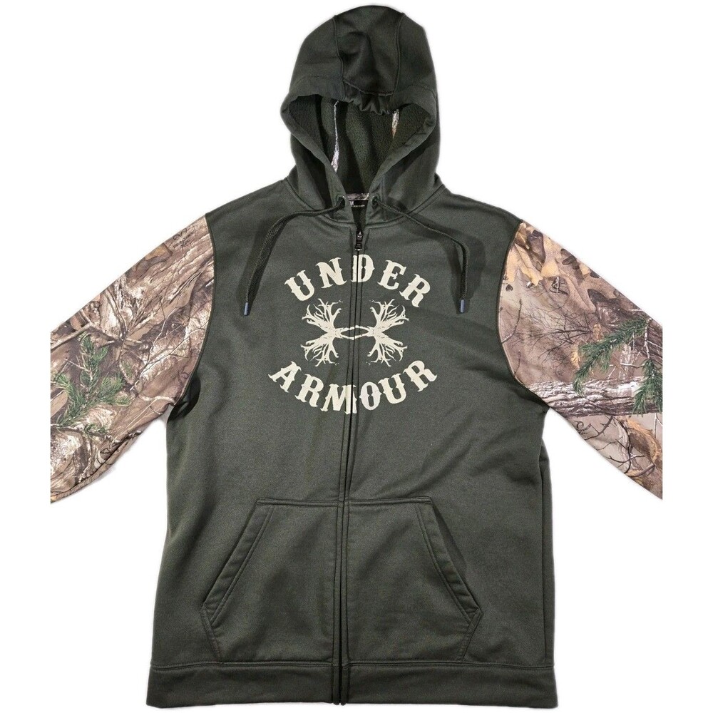 Mens Under Armour  Realtree Camouflage Full Zip Hoodie Medium